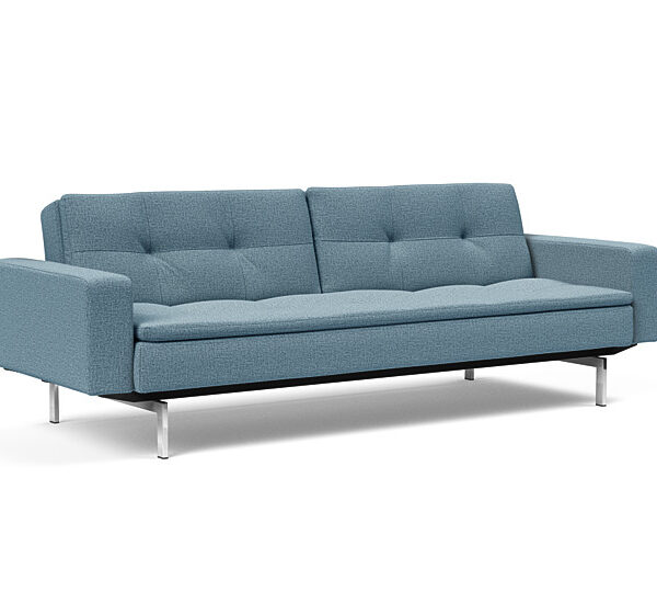 Innovation - Dublexo Sovesofa med polstret armlæn - Liggemål 115x210 cm-525 -Krom