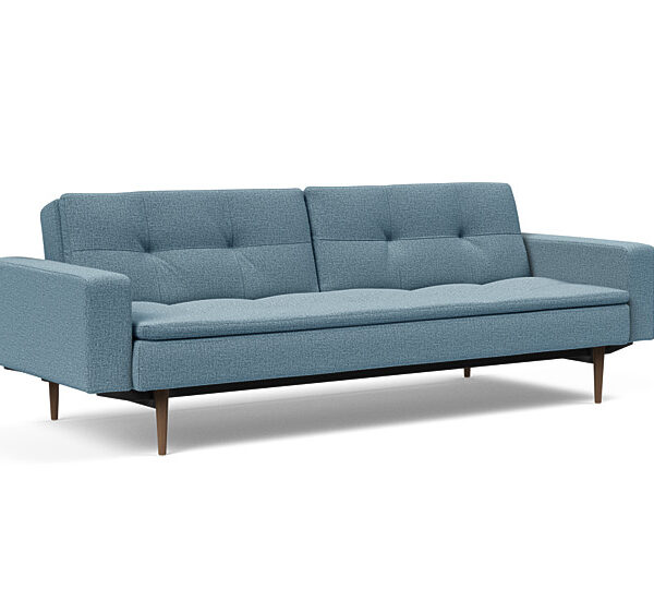 Innovation - Dublexo Sovesofa med polstret armlæn - Liggemål 115x210 cm-525 -Mørke