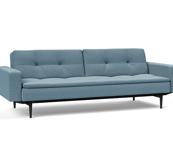 Innovation - Dublexo Sovesofa med polstret armlæn - Liggemål 115x210 cm-525 -Sort