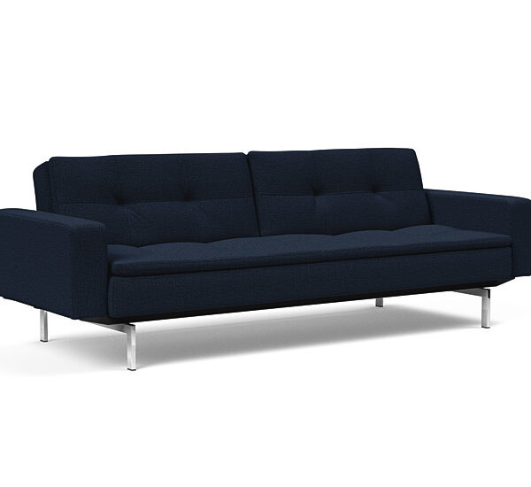 Innovation - Dublexo Sovesofa med polstret armlæn - Liggemål 115x210 cm-528 -Krom