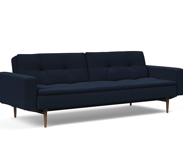 Innovation - Dublexo Sovesofa med polstret armlæn - Liggemål 115x210 cm-528 -Mørke