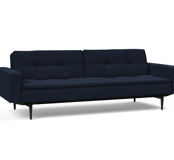 Innovation - Dublexo Sovesofa med polstret armlæn - Liggemål 115x210 cm-528 -Sort