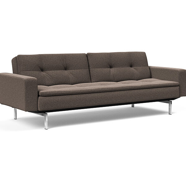 Innovation - Dublexo Sovesofa med polstret armlæn - Liggemål 115x210 cm-530-Krom