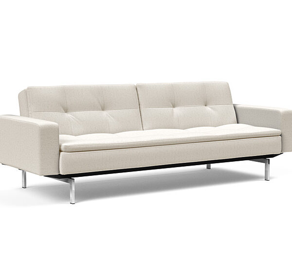 Innovation - Dublexo Sovesofa med polstret armlæn - Liggemål 115x210 cm-531-Krom