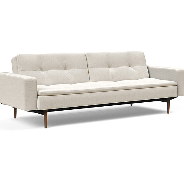 Innovation - Dublexo Sovesofa med polstret armlæn - Liggemål 115x210 cm-531-Mørke