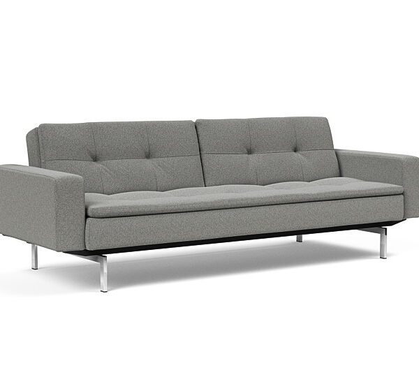 Innovation - Dublexo Sovesofa med polstret armlæn - Liggemål 115x210 cm-533 -Krom