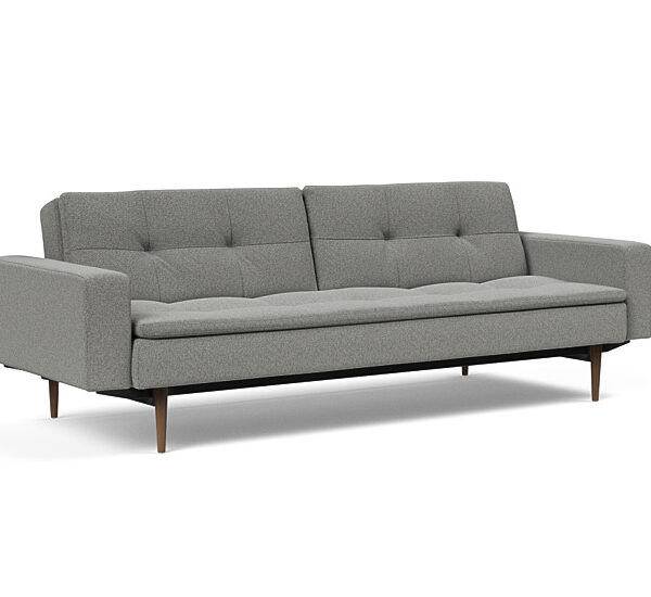 Innovation - Dublexo Sovesofa med polstret armlæn - Liggemål 115x210 cm-533 -Mørke