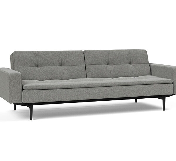 Innovation - Dublexo Sovesofa med polstret armlæn - Liggemål 115x210 cm-533 -Sort