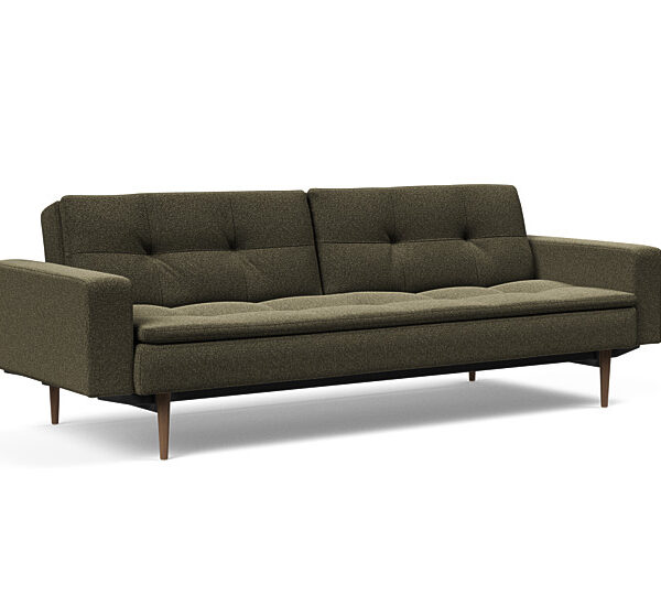 Innovation - Dublexo Sovesofa med polstret armlæn - Liggemål 115x210 cm-535-Mørke