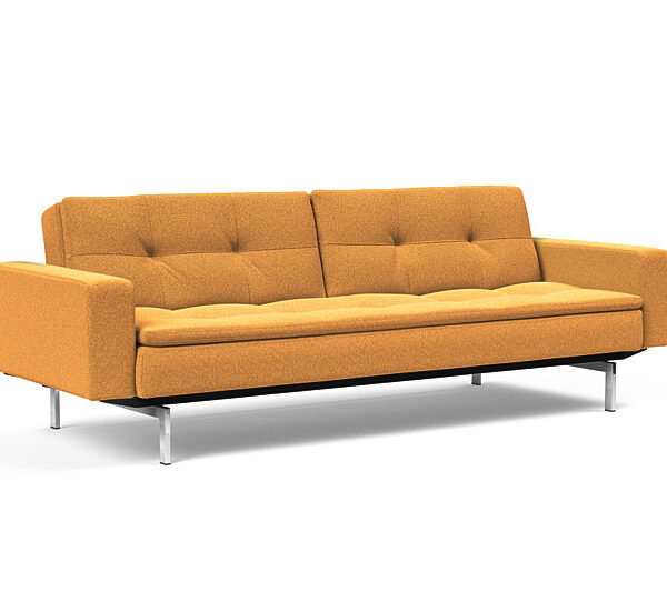 Innovation - Dublexo Sovesofa med polstret armlæn - Liggemål 115x210 cm-536-Krom