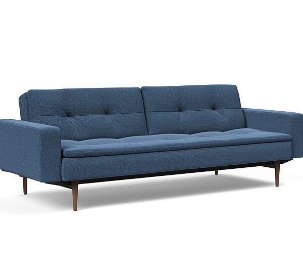 Innovation - Dublexo Sovesofa med polstret armlæn - Liggemål 115x210 cm-537-Mørke