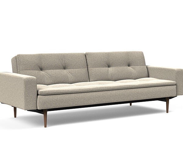 Innovation - Dublexo Sovesofa med polstret armlæn - Liggemål 115x210 cm-539-Mørke