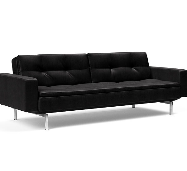 Innovation - Dublexo Sovesofa med polstret armlæn - Liggemål 115x210 cm-550 -Krom