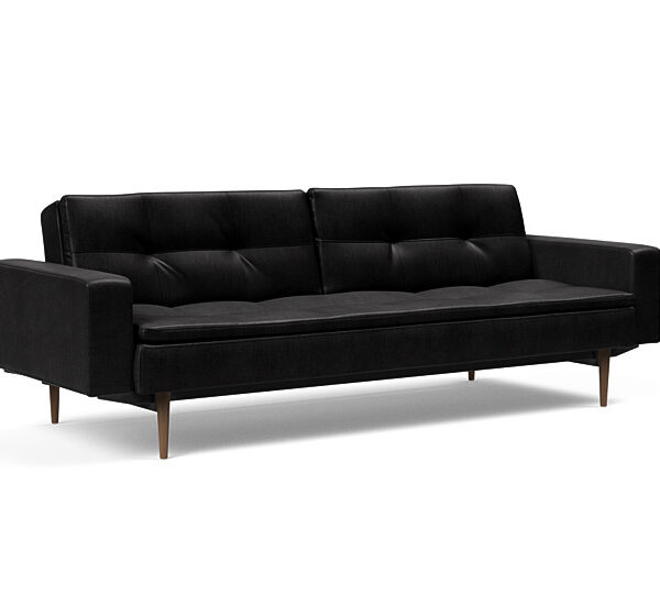 Innovation - Dublexo Sovesofa med polstret armlæn - Liggemål 115x210 cm-550 -Mørke