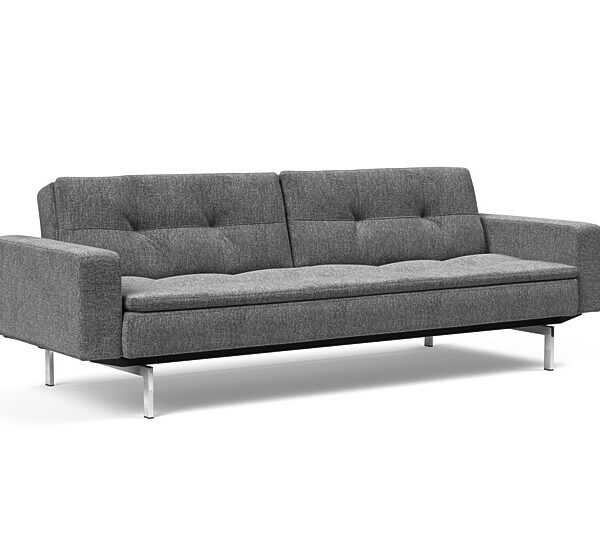 Innovation - Dublexo Sovesofa med polstret armlæn - Liggemål 115x210 cm-563 -Krom