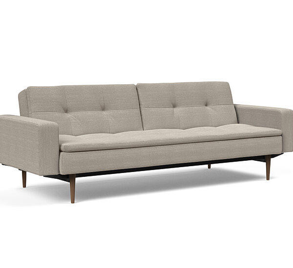 Innovation - Dublexo Sovesofa med polstret armlæn - Liggemål 115x210 cm-579-Mørke