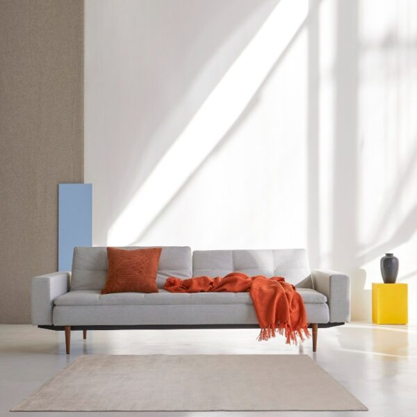 Innovation - Dublexo Sovesofa med polstret armlæn - Liggemål 115x210 cm-586-Sort