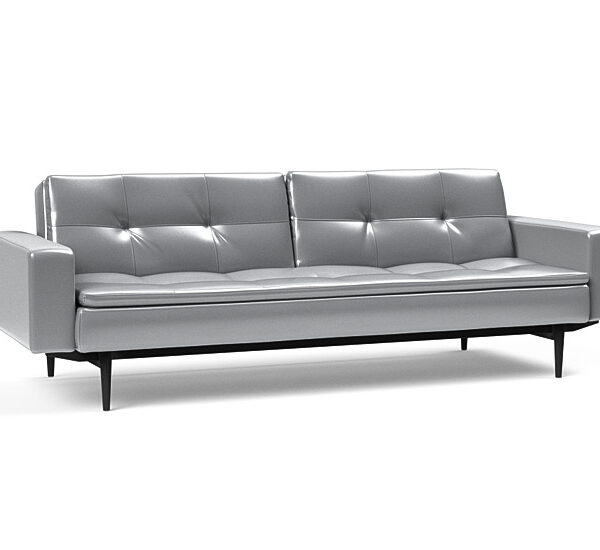 Innovation - Dublexo Sovesofa med polstret armlæn - Liggemål 115x210 cm-688-Sort