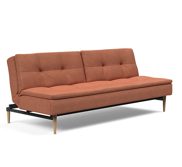 Innovation - Dublexo sovesofa med styletto ben 115x210 cm-301-Mørke Egetræs ben