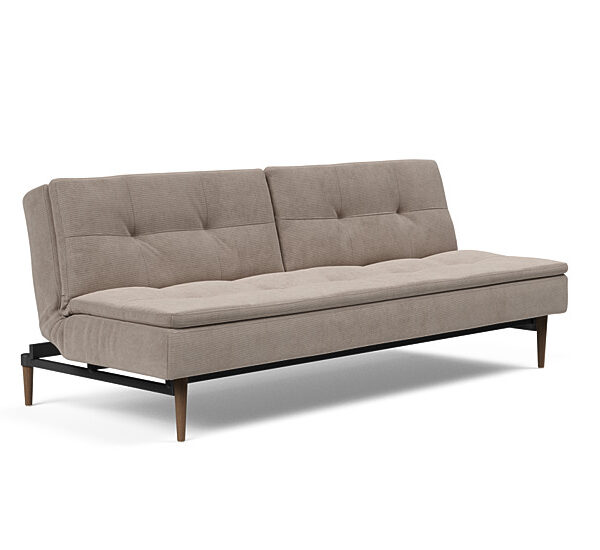 Innovation - Dublexo sovesofa med styletto ben 115x210 cm-318-Mørke Egetræs ben