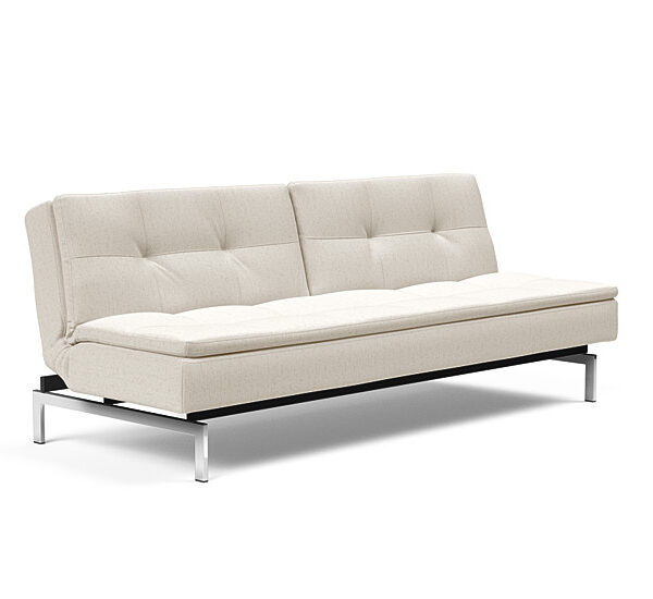 Innovation - Dublexo sovesofa med styletto ben 115x210 cm-531-Chrome ben