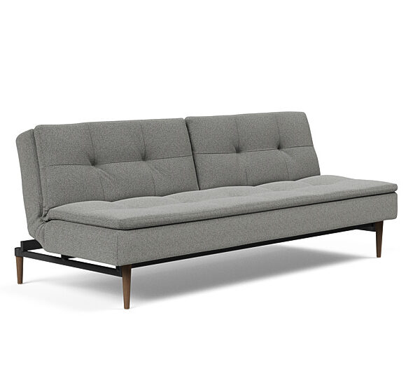 Innovation - Dublexo sovesofa med styletto ben 115x210 cm-533 -Mørke Egetræs ben