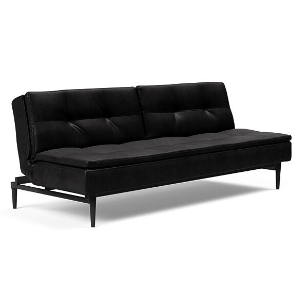Innovation - Dublexo sovesofa med styletto ben 115x210 cm-550 -Sorte Egetræs ben