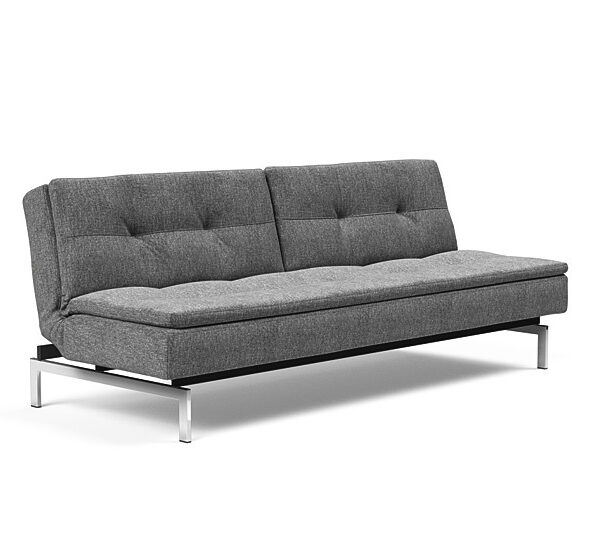 Innovation - Dublexo sovesofa med styletto ben 115x210 cm-563 -Chrome ben