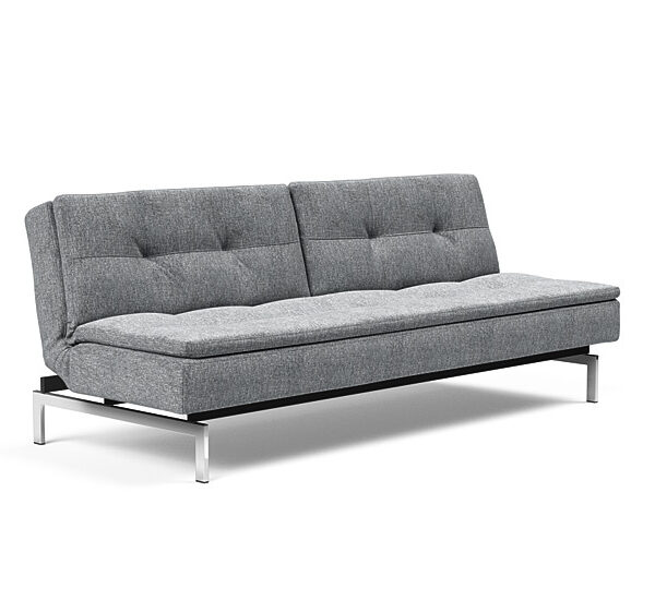 Innovation - Dublexo sovesofa med styletto ben 115x210 cm-565 -Chrome ben