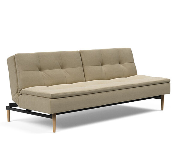 Innovation - Dublexo sovesofa med styletto ben 115x210 cm-571 -Mørke Egetræs ben