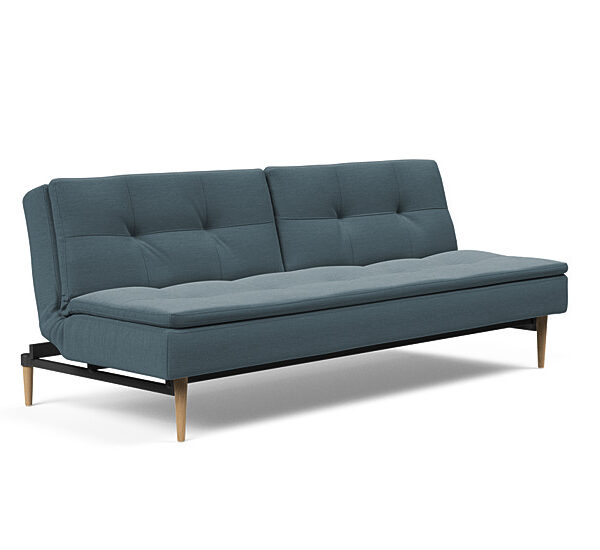 Innovation - Dublexo sovesofa med styletto ben 115x210 cm-573 -Sorte Egetræs ben