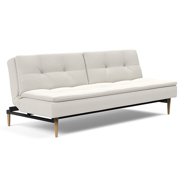 Innovation - Dublexo sovesofa med styletto ben 115x210 cm-574 -Sorte Egetræs ben