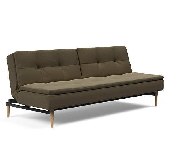 Innovation - Dublexo sovesofa med styletto ben 115x210 cm-575 -Sorte Egetræs ben