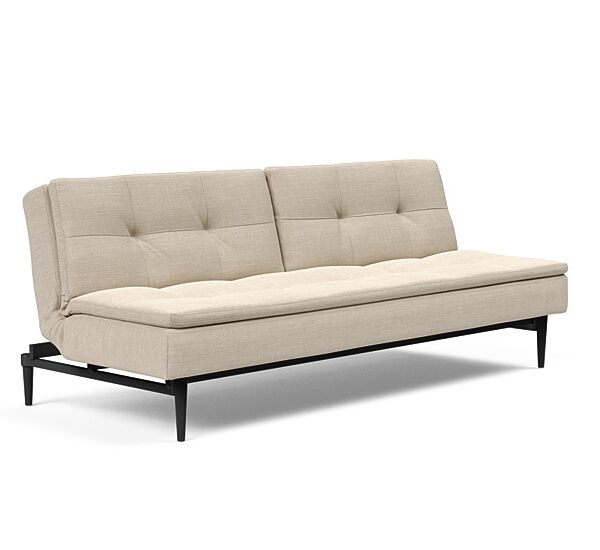 Innovation - Dublexo sovesofa med styletto ben 115x210 cm-586-Sorte Egetræs ben