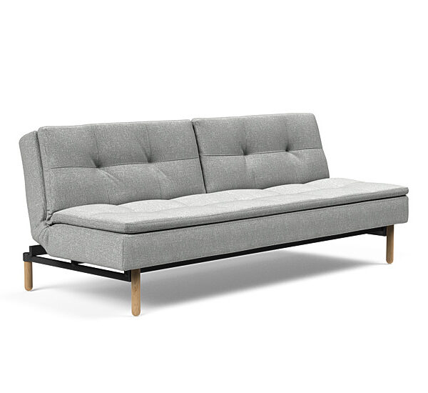 Innovation - Dublexo sovesofa med styletto ben 115x210 cm-590 -Mørke Egetræs ben