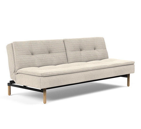 Innovation - Dublexo sovesofa med styletto ben 115x210 cm-594-Sorte Egetræs ben