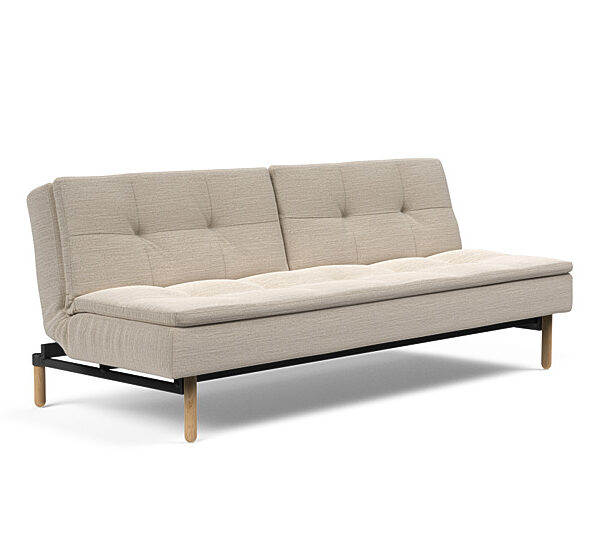 Innovation - Dublexo sovesofa med styletto ben 115x210 cm-612-Mørke Egetræs ben