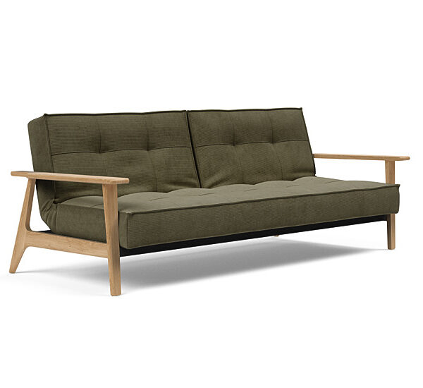 Innovation - Splitback sovesofa med Frej armlæn - Valg armlæn mellem egetræ eller røget egetræ-316-Egetræ