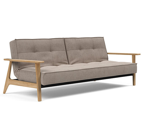 Innovation - Splitback sovesofa med Frej armlæn - Valg armlæn mellem egetræ eller røget egetræ-318-Egetræ