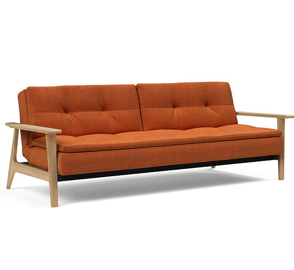 Innovation - Splitback sovesofa med Frej armlæn - Valg armlæn mellem egetræ eller røget egetræ-412-Egetræ