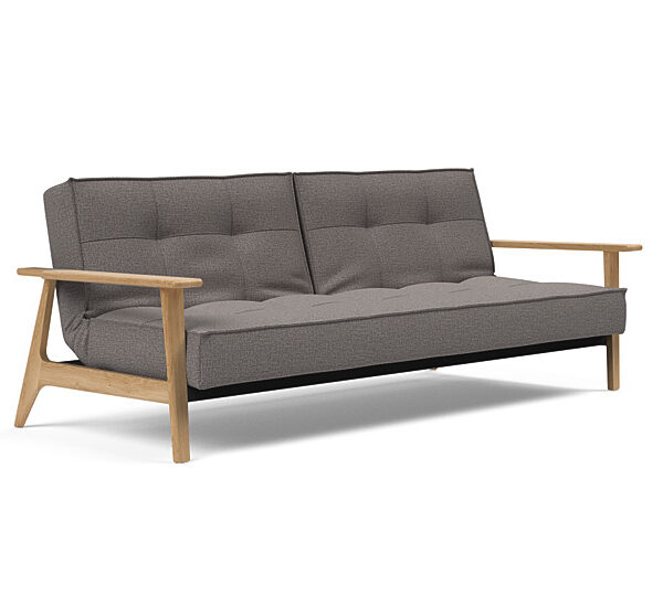Innovation - Splitback sovesofa med Frej armlæn - Valg armlæn mellem egetræ eller røget egetræ-521 -Egetræ