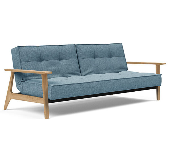 Innovation - Splitback sovesofa med Frej armlæn - Valg armlæn mellem egetræ eller røget egetræ-525 -Egetræ