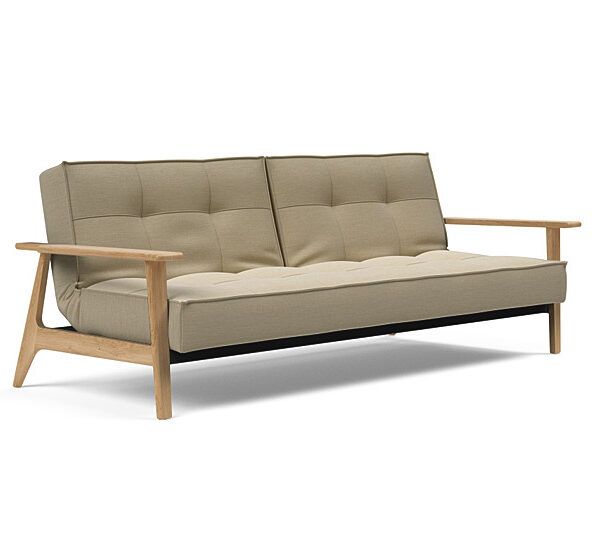 Innovation - Splitback sovesofa med Frej armlæn - Valg armlæn mellem egetræ eller røget egetræ-571 -Egetræ