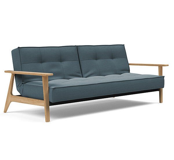 Innovation - Splitback sovesofa med Frej armlæn - Valg armlæn mellem egetræ eller røget egetræ-573 -Egetræ