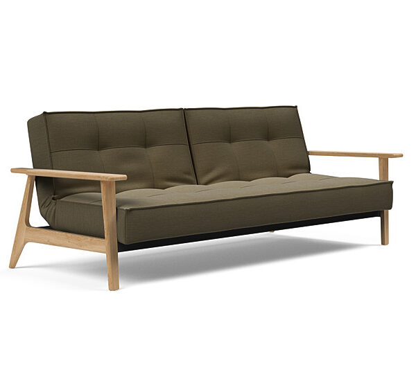 Innovation - Splitback sovesofa med Frej armlæn - Valg armlæn mellem egetræ eller røget egetræ-575 -Egetræ