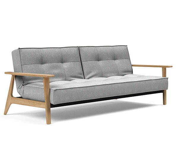 Innovation - Splitback sovesofa med Frej armlæn - Valg armlæn mellem egetræ eller røget egetræ-590 -Egetræ