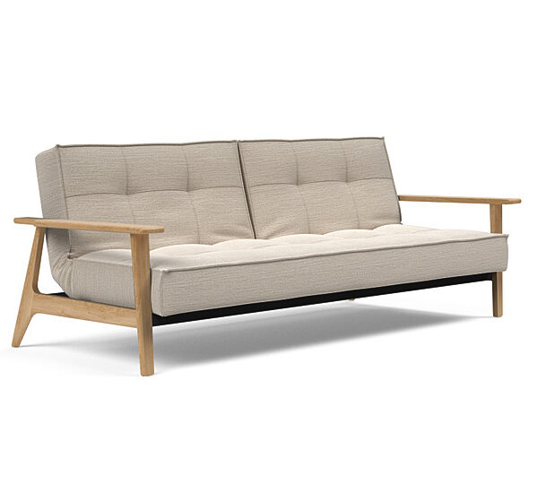 Innovation - Splitback sovesofa med Frej armlæn - Valg armlæn mellem egetræ eller røget egetræ-612-Egetræ