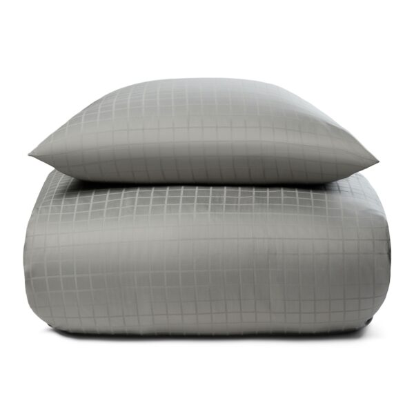 Økologisk Sengetøj - 140x200 cm - GOTS certificeret sengelinned - Gråt sengesæt i 100% bomuldssatin fra By Borg