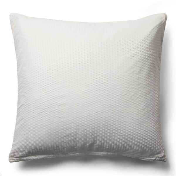 Pudebetræk 60x63 cm - Bæk og bølge - Microfiber - Hvid krep