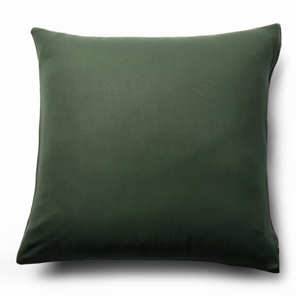 Pudebetræk 60x63 cm - Microfiber - Ensfarvet mørkegrøn